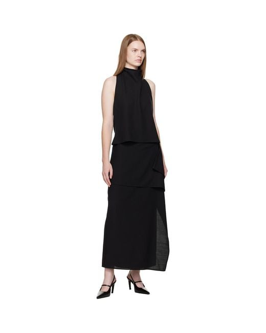 La Collection Black Hailey Maxi Skirt