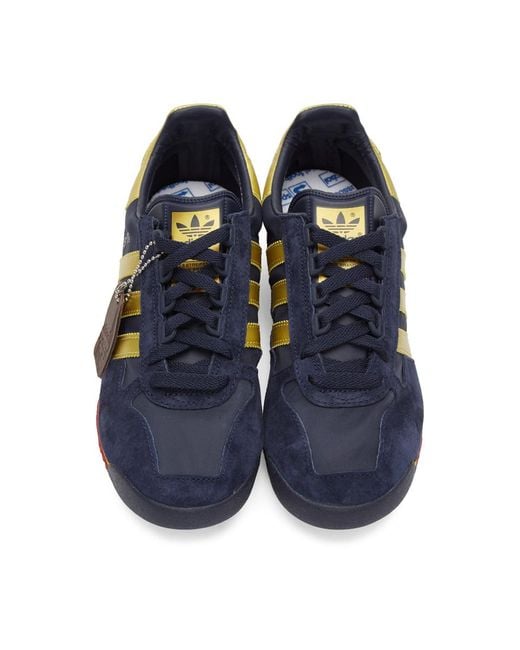 adidas Originals Navy And Gold Sl 80 Spzl Sneakers in Blue for Men | Lyst