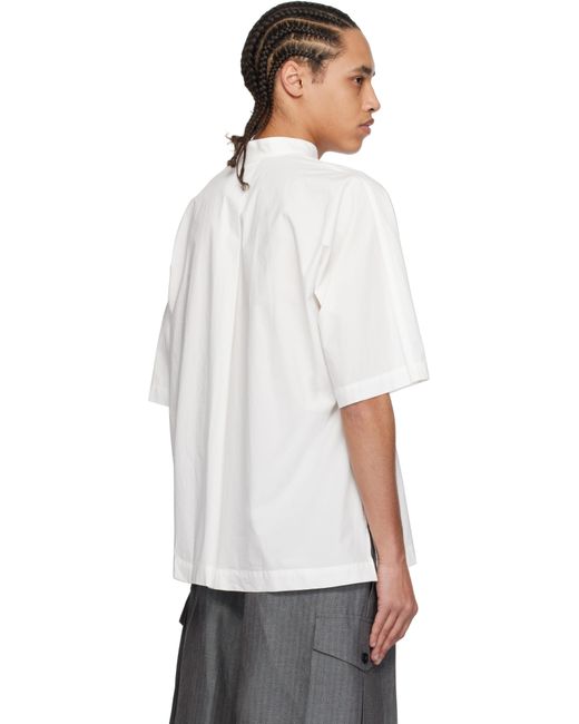 Homme Plissé Issey Miyake White Streamline Shirt for men