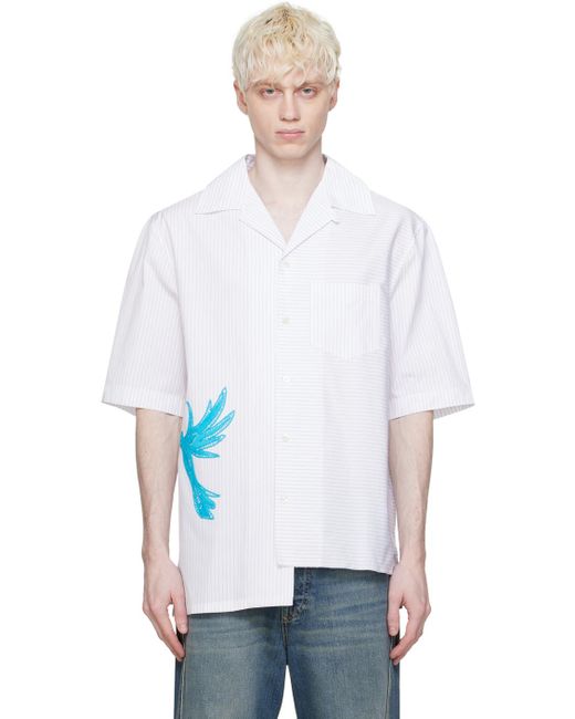 Chemise blanche à ourlet asymétrique Lanvin pour homme en coloris White