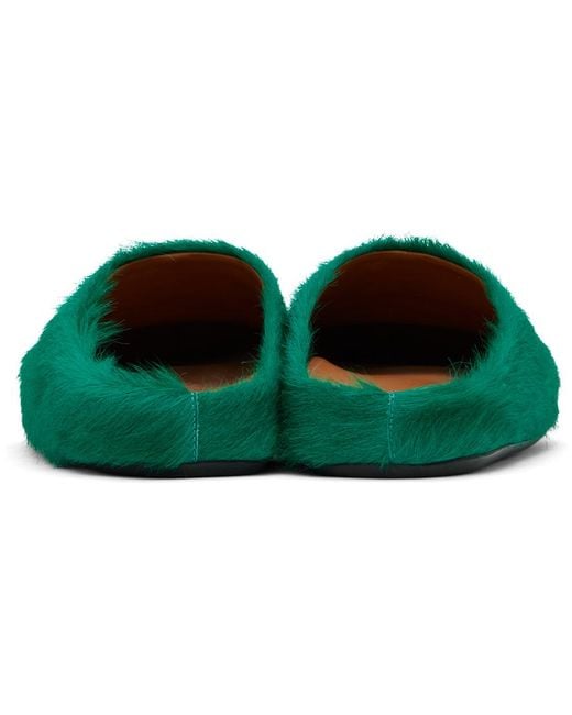 Marni Green Fussbett Sabot Slip-On Loafers for men