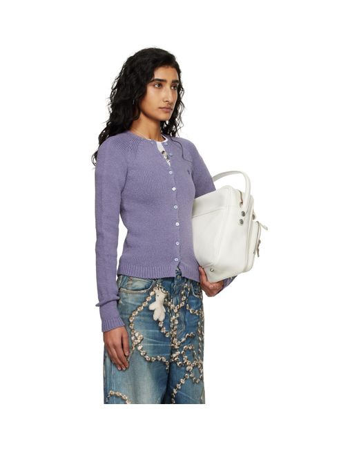 Acne Blue Button-Up Cardigan