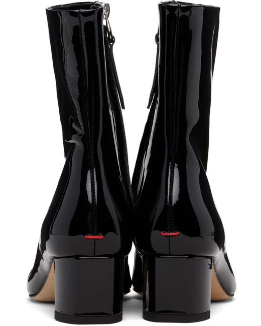 Aeyde Black Millie Patent Leather Boots