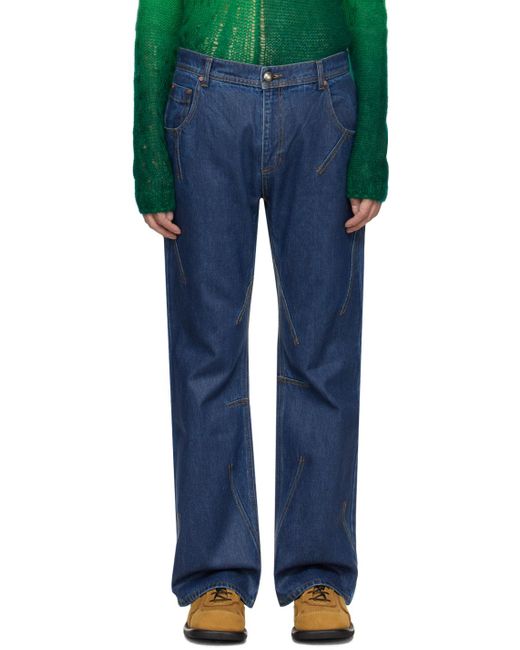 ANDERSSON BELL Blue Tripot Jeans for men