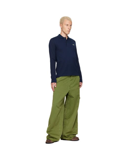 Lacoste Blue Classic Fit Long Sleeve L.12.12 Polo for men