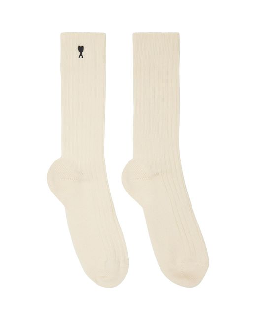 AMI Natural Three-Pack Off- Ami De Coeur Socks for men
