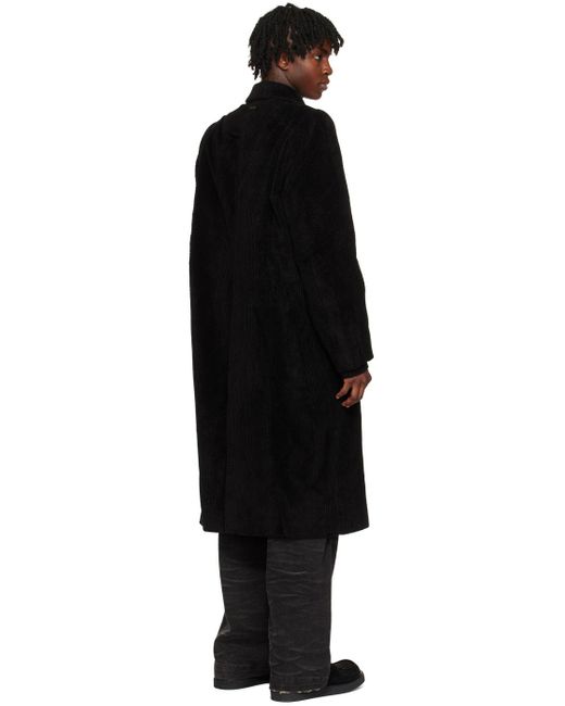 Adererror Black Notched Lapel Coat for men