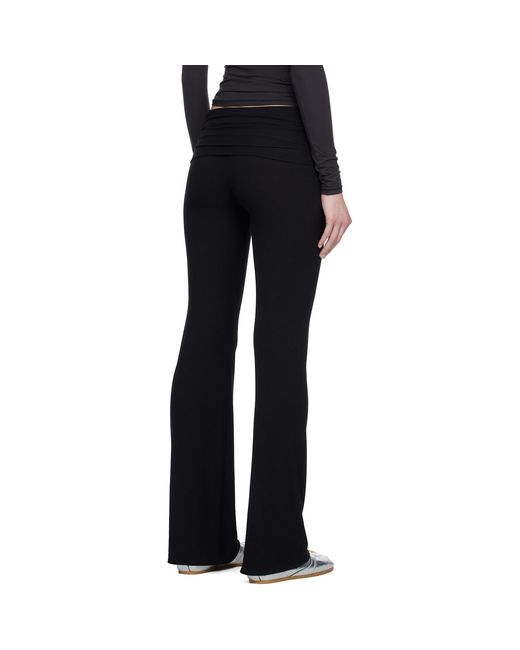 Skims Black Soft Lounge Foldover Leggings