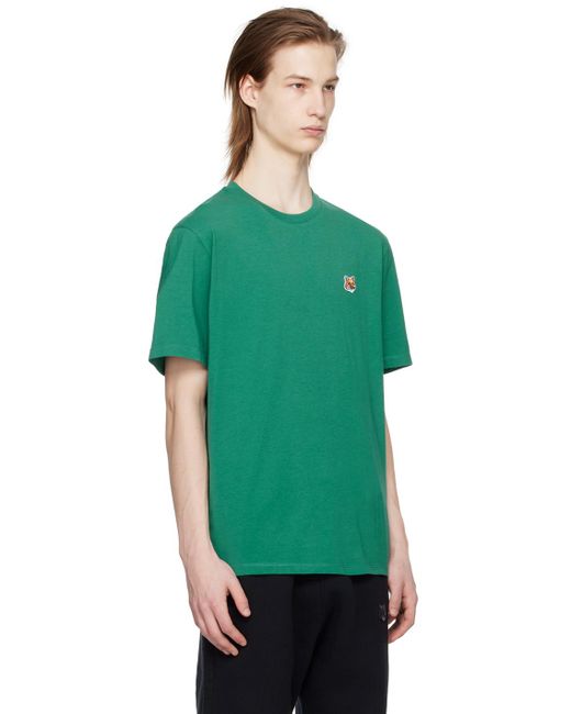 T-shirt vert à logo de renard Maison Kitsuné pour homme en coloris Green