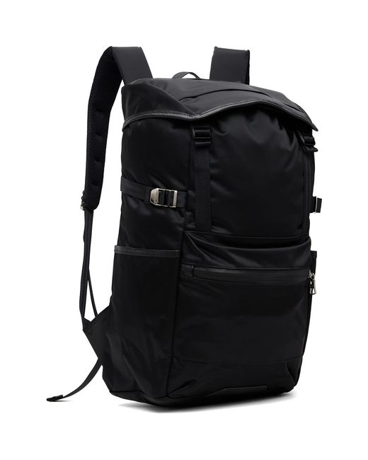 Master Piece Black Progress Flap Backpack for men