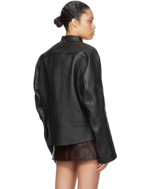 Courreges Black Scuba Leather Jacket