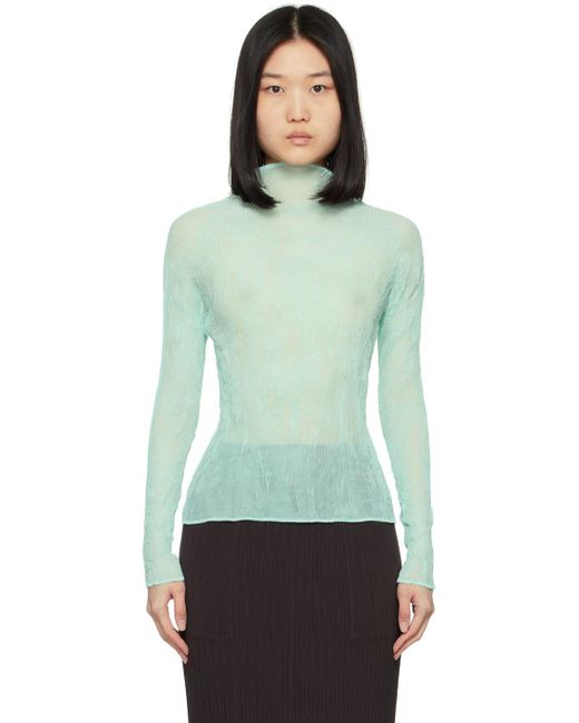 Issey Miyake Green Twist June Turtleneck