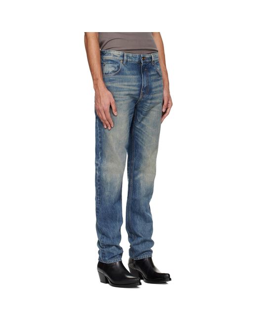 Balmain Blue Straight-Cut Jeans for men