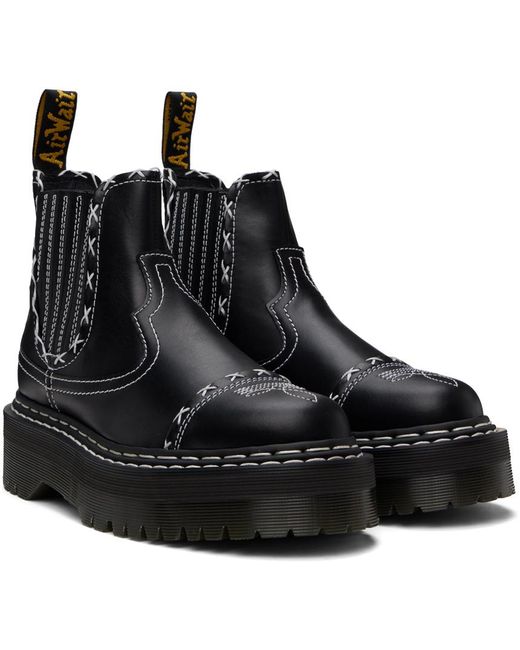 Dr. Martens Black 2976 Gothic Americana Quad Chelsea Boots for men