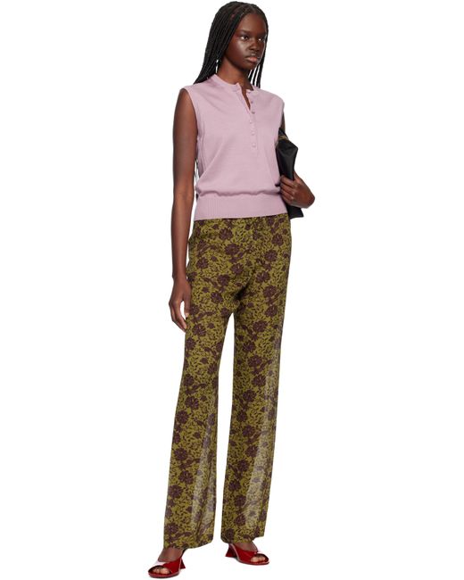 Dries Van Noten パープル ノースリーブ セーター Red