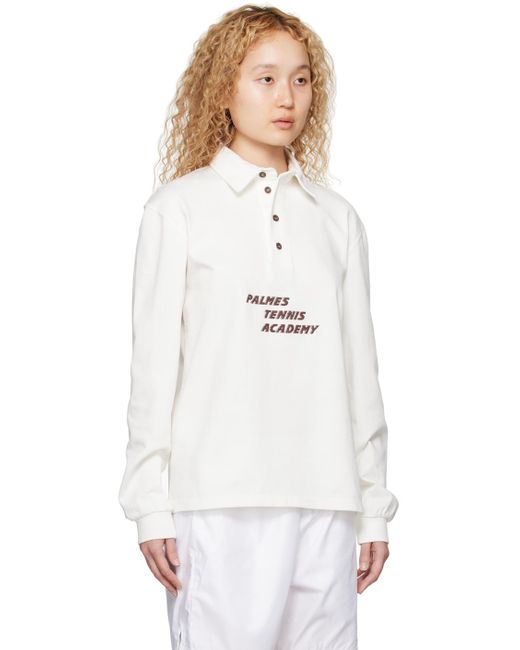 Palmes White Off- 'academy' Rugby Polo