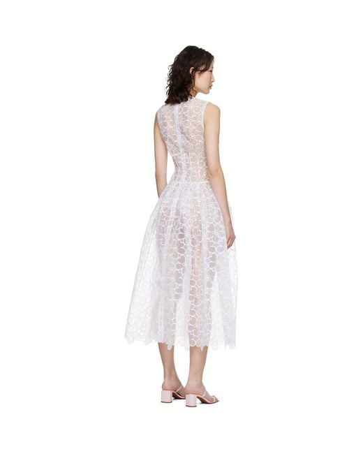 CECILIE BAHNSEN White Cbcate Midi Dress