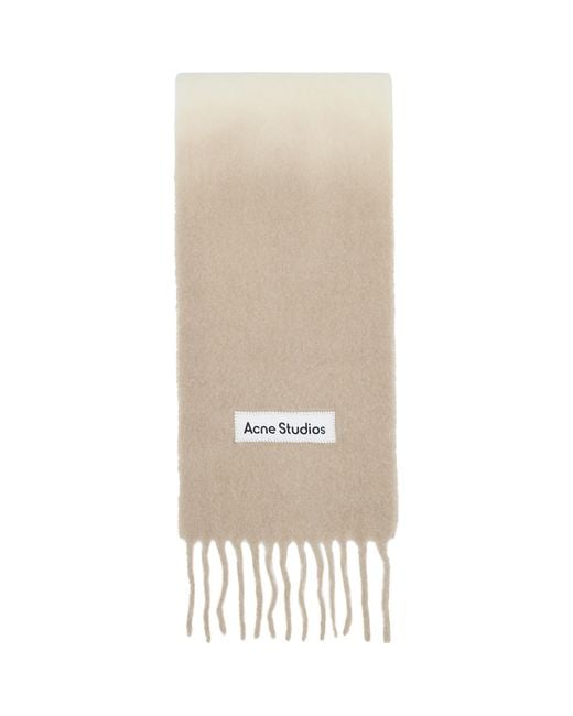 Acne Multicolor Off- & Wool Fringe Scarf for men
