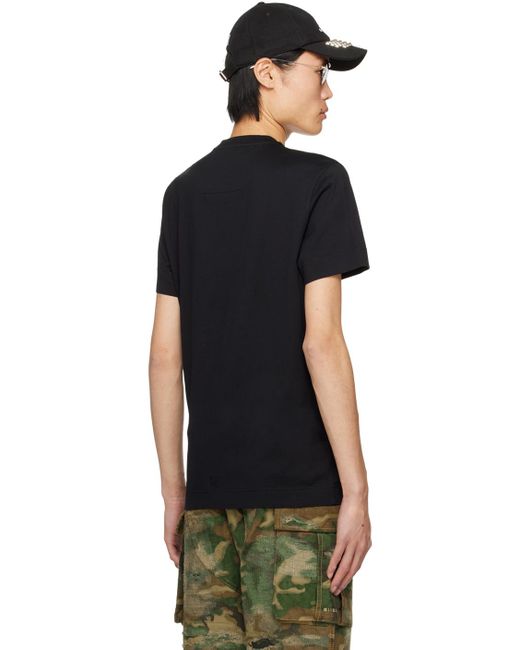 T-shirt noir à image à logo brodée Givenchy pour homme en coloris Black