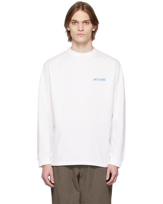 Jacquemus White 'le T-shirt Gelo' Long Sleeve T-shirt for men
