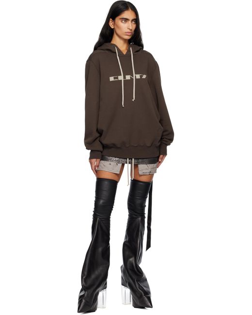 Minijupe Fog Noire Rick Owens en coloris Black