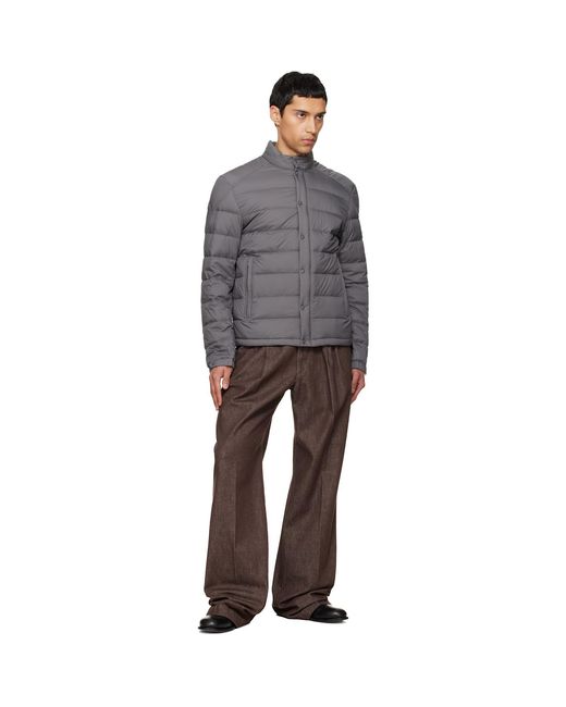 Moncler Gray Selves Short Down Jacket for men