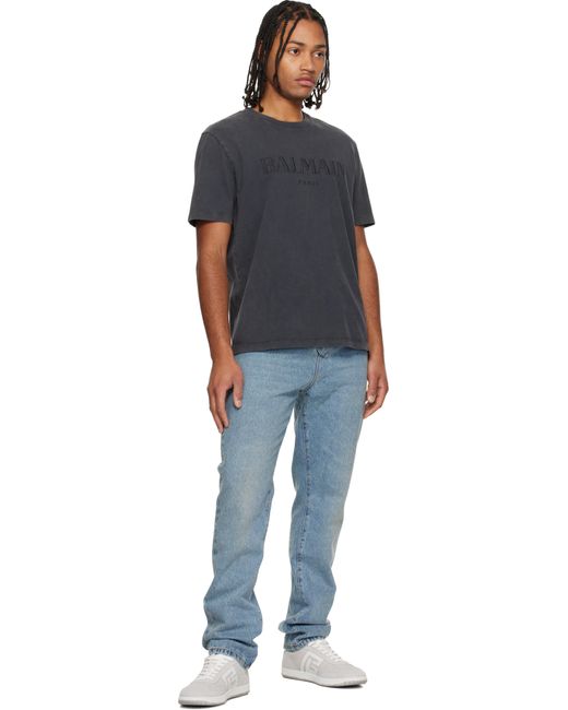 Baskets Swan Grises En Suède Et En Cuir Lisse Balmain pour homme en coloris Black