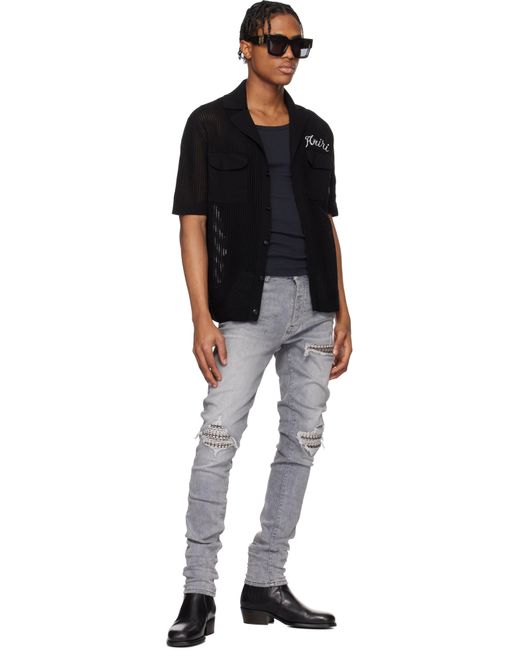 メンズ Amiri グレー Boucle Mx1 ジーンズ Black