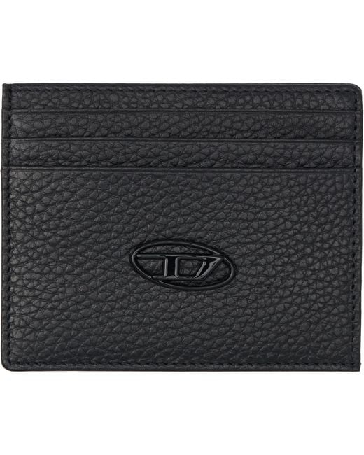 DIESEL Black Card Holder for men