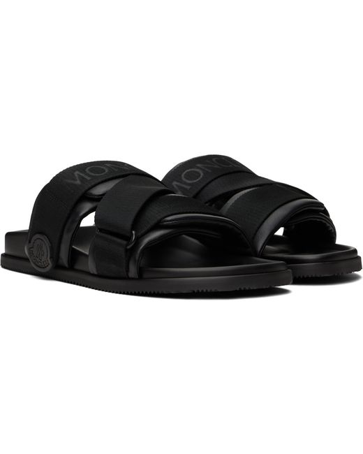 Moncler Black Mon Summer Sandals for men