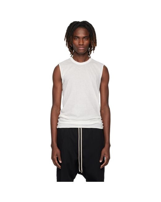 Rick Owens Black Off- Temple Basic Sl Tank Top for men