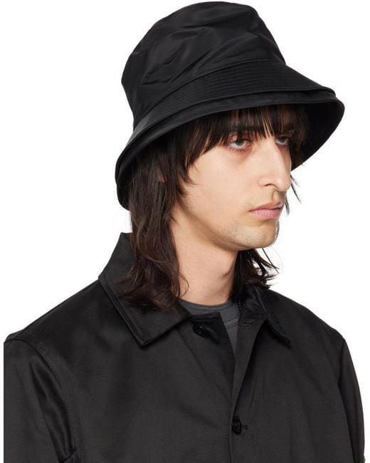 Sacai Black Pocket Double Brim Hat for men
