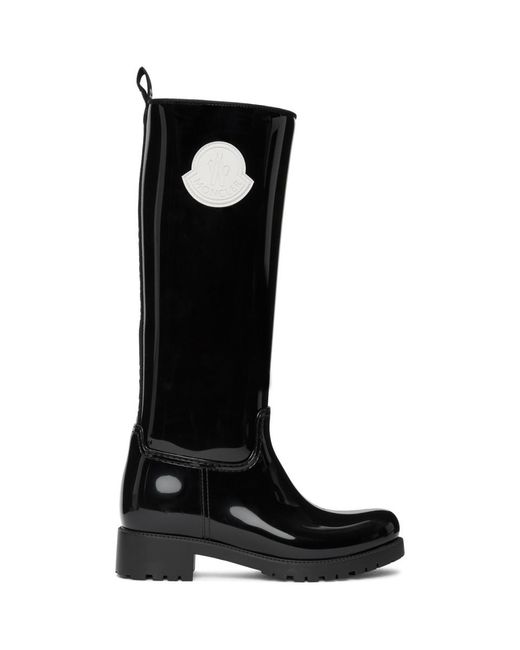 Moncler Black Rubber Ginger Tall Boots | Lyst