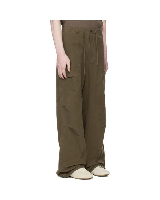 Entire studios Brown Khaki Barren Cargo Pants for men