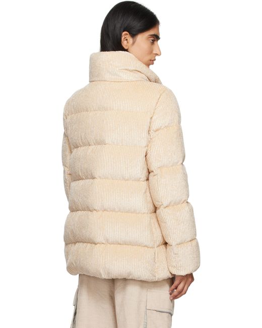 Moncler Natural Cochevisse Corduroy Short Down Jacket