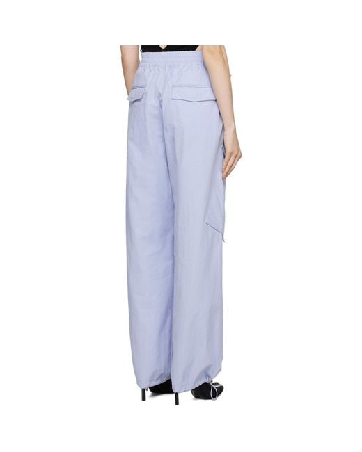 Dion Lee Blue Snap Cargo Trousers