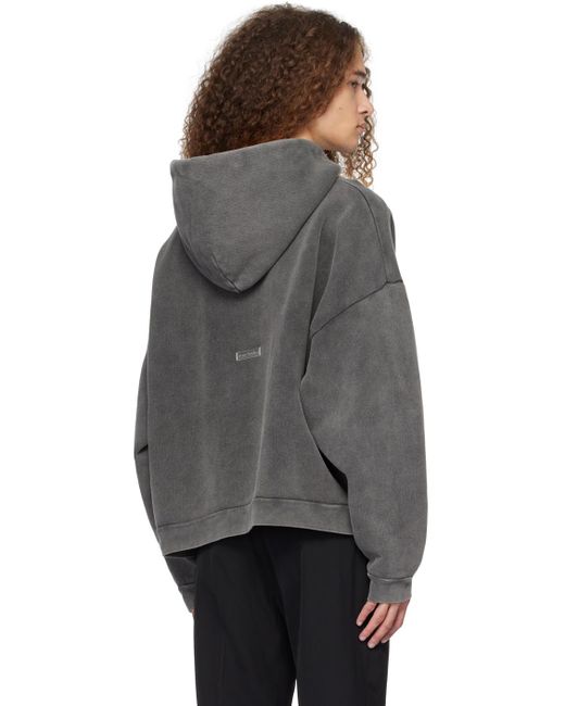 Acne Gray Faded Hoodie for men