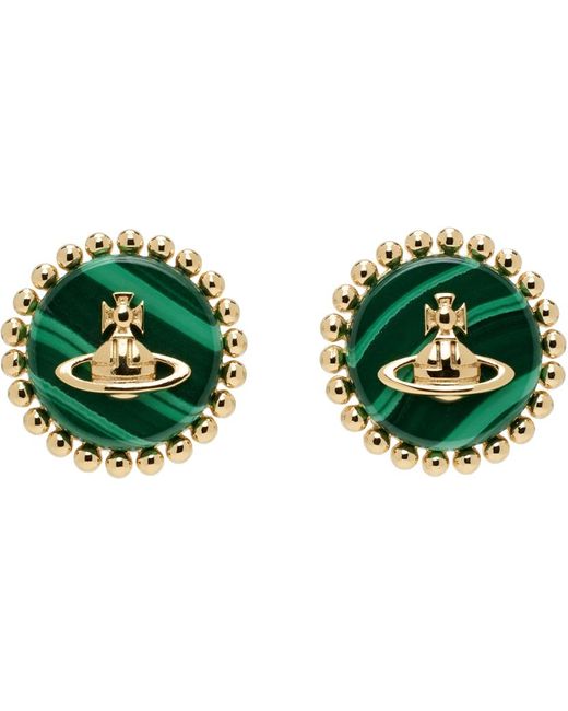 Boucles d'oreilles neyla doré et vert Vivienne Westwood en coloris Green