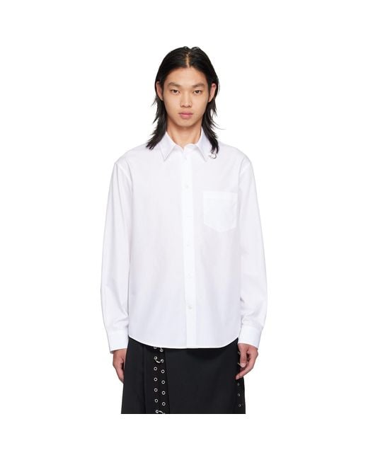 Simone Rocha White Split Ring Classic Shirt for men