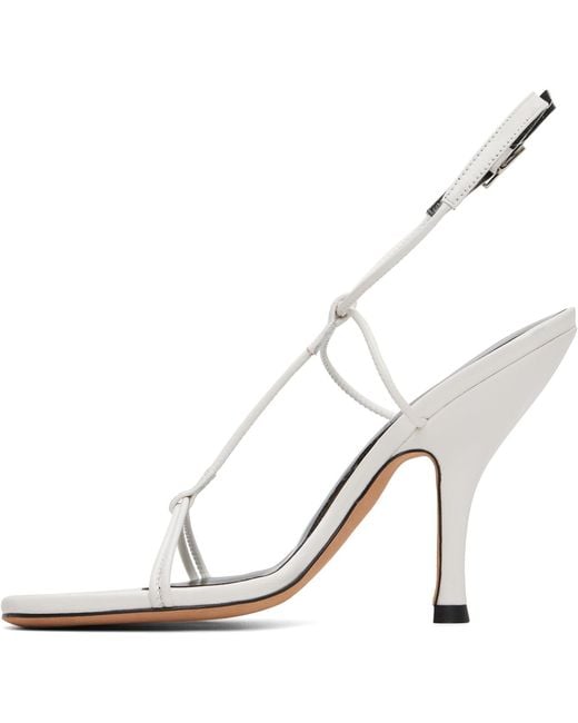 Jude White Mixer Heeled Sandals