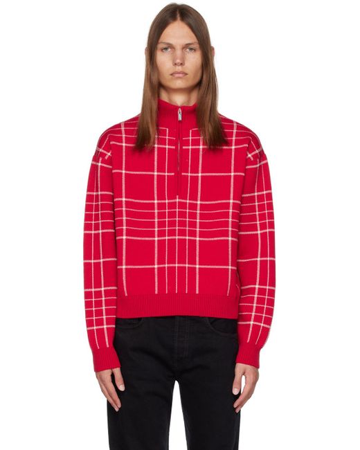 Jacquemus Red Turtleneck Merino Wool, Cotton, Polyamide, Elastane for men