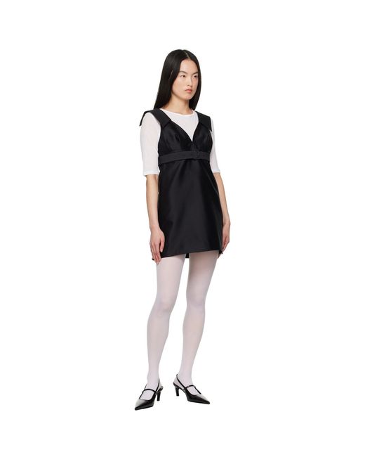 ShuShu/Tong Black A-Line Lapel Minidress