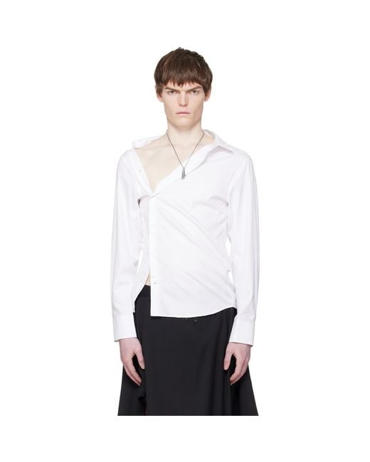 HODAKOVA White Asymmetric Shirt for men