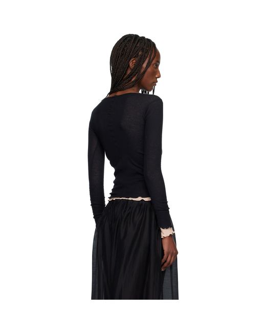 Baserange Black Pama Long Sleeve Tee