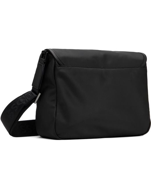 Boss Black Twill Crossbody Bag for men