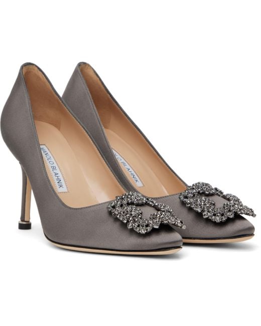 Manolo Blahnik Black Hangisi 90 Heels