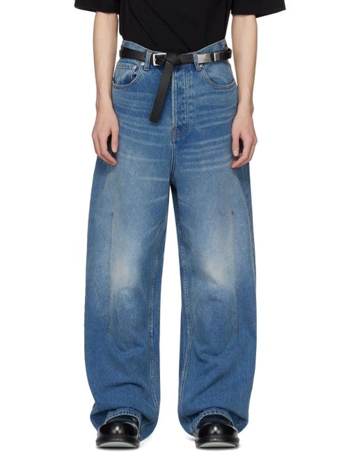 Karmuel Young Blue Vacuum Jeans for men