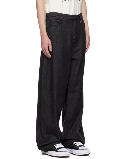 Jean Ample Noir En Coton Et En Tencel Maison Mihara Yasuhiro pour homme en coloris Black