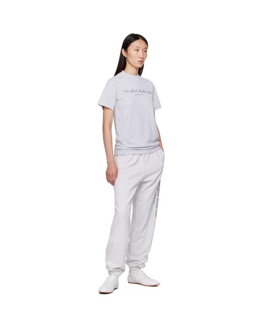 Sporty & Rich White 'Ny Health Club' Sweatpants