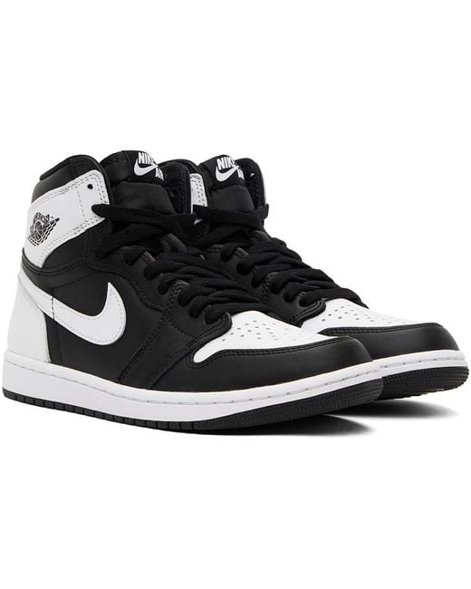 Baskets montantes rétro air jordan 1 og noir et blanc Nike pour homme en coloris Black